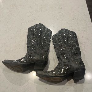 Corral Gray Cutout Boots